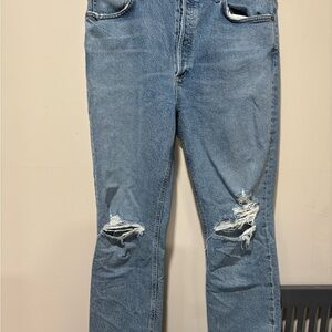 Agolde Two-Tone Blue Denim Jeans